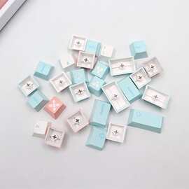 1套 图片色 PBT 诺艾尔 键帽 适用于 QWERTZ AZERTY MX 键盘键帽