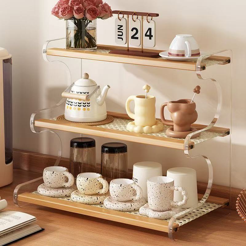 Cup Holder, Cup Storage Rack, Household High-End Desktop Tea Cup Rack, Tea Set Storage Rack, Sideboard Water Cup Holder