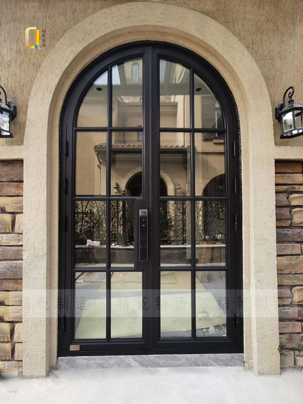Villa Entrance Double Door Iron Glass Door Security Door European Style Entrance Door