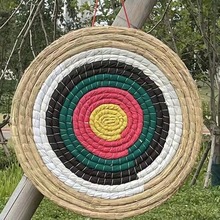仿古代草靶箭靶射击靶子箭馆用道具飞镖靶50cm颜色随机厚2-6厘米