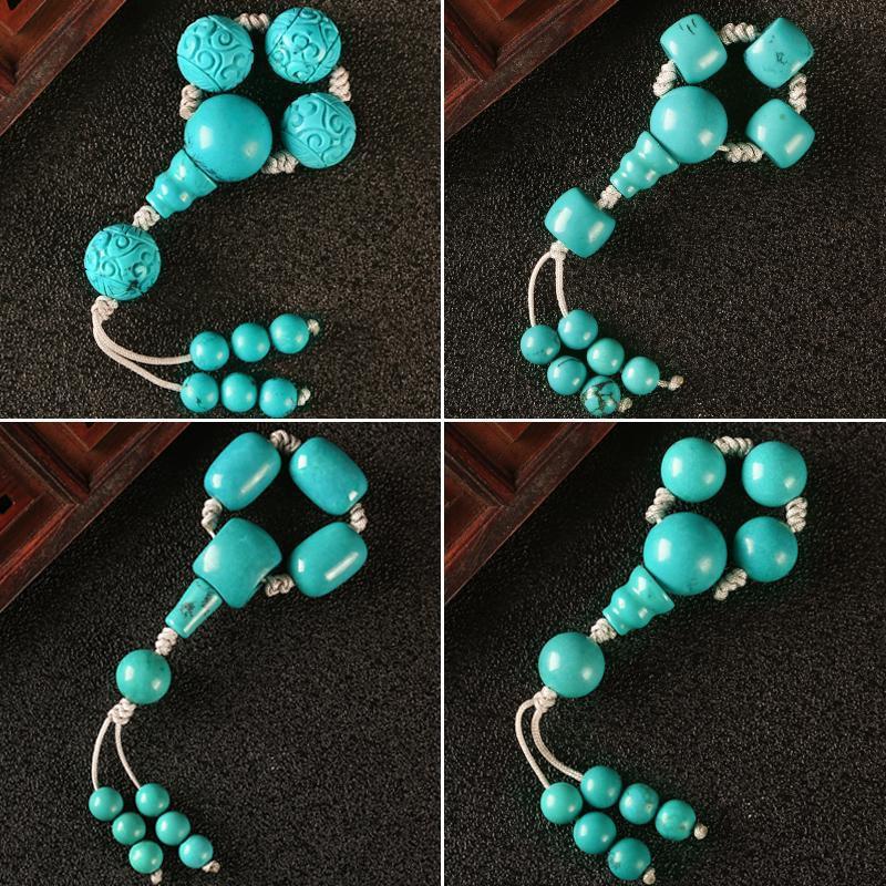 Turquoise Star Moon Accessories Four-piece Set Full Set of Buddha Beads King Kong Bodhi Accessories Set Buddha Head Three-way Set