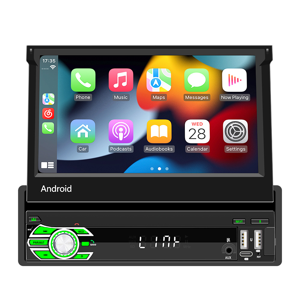 Carplay/AndroidAuto inalámbricos de 7 de la pulgada de Android del coche de la pantalla retractable inteligente transfronteriza del navegador GPS