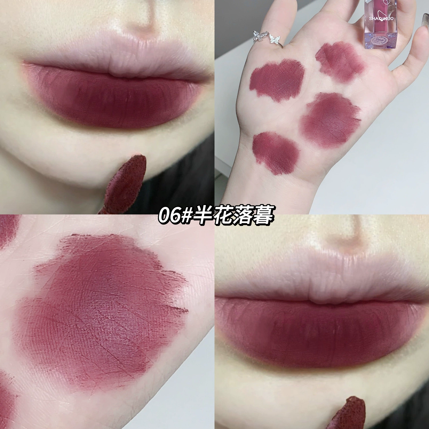 Matte lip gloss, vitaminised lipstick, translucent shading