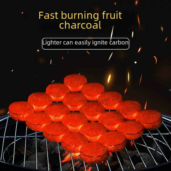 Quick-burning charcoal fruit wood carbon household barbecue charcoal hookah charcoal outdoor barbecue hookah carbon machine-made charcoal logo