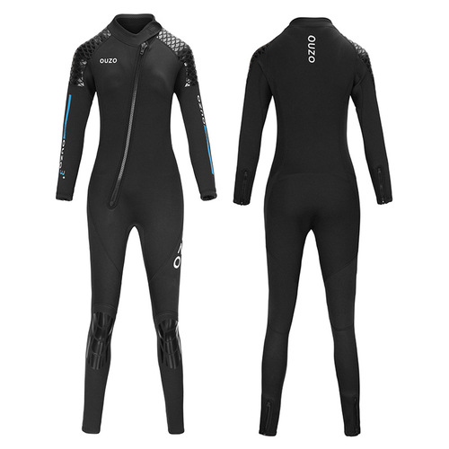 New 3mm wetsuit women's long-sleeved one-piece wetsuit surfing suit thickened warm snorkeling wetsuit swimsuit