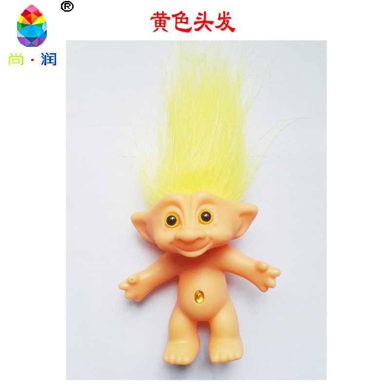 Amazon Troll retro muñeca 80 s nostálgico muñeca decoración Pelo Largo vinilo feo muñeca al por mayor