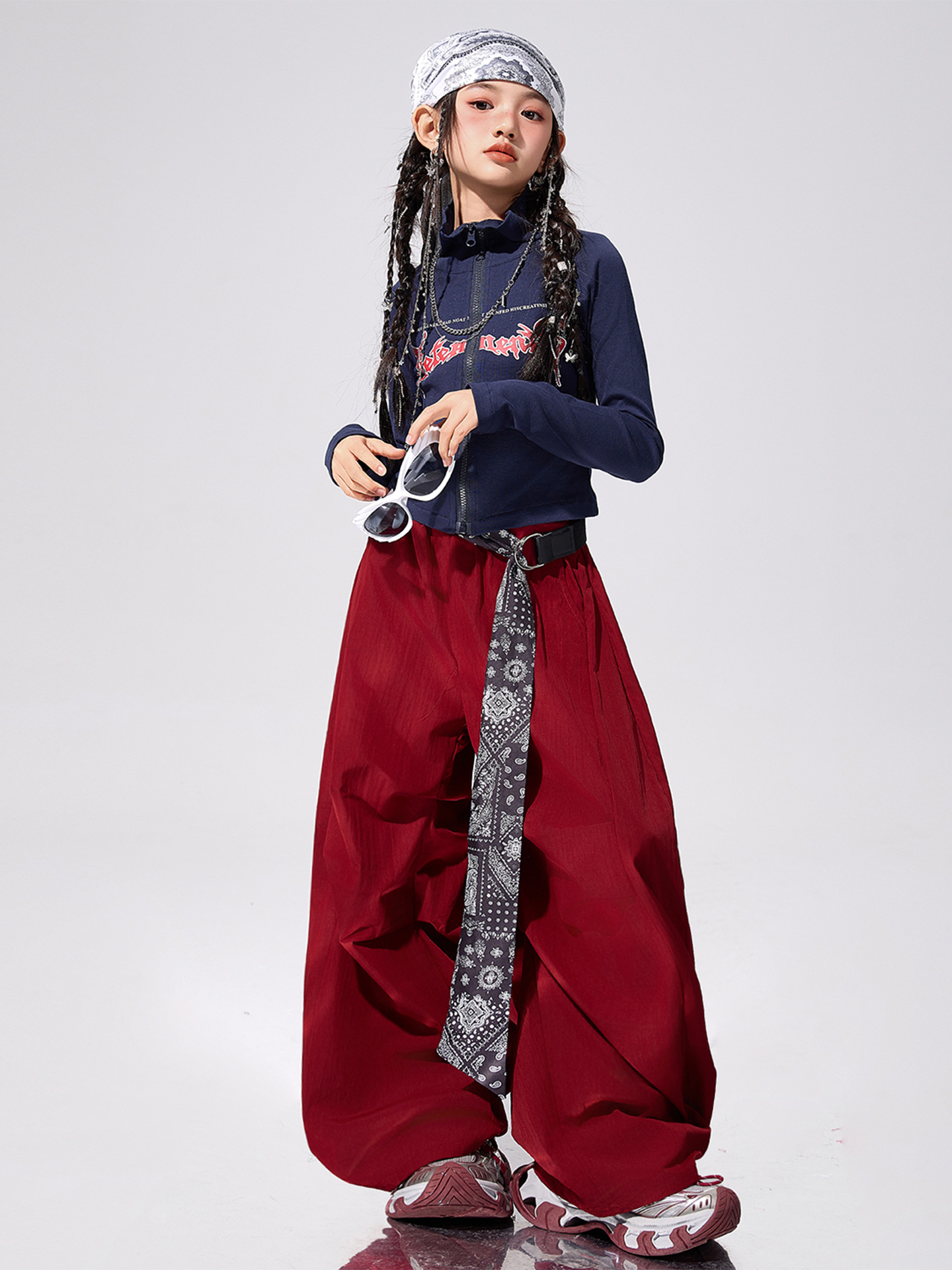 Trajes de jazz de chicas de moda cool y de moda para niños jazz callejero trajes de espectáculo de Año Nuevo de chicas de otoño y invierno