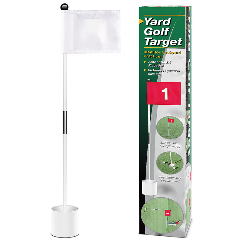 Golf asta taza titular suministros de Golf 4 pulgadas agujero taza rojo/azul/blanco bandera 87cm cubierta de asta