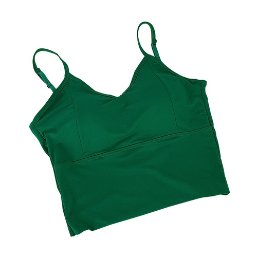 2024 spring and summer new ice silk beautiful back camisole with breast pads for hot girls to wrap their breasts inside and wear outside tube top underwear