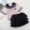 Sailor suit + cake skirt + bow tie