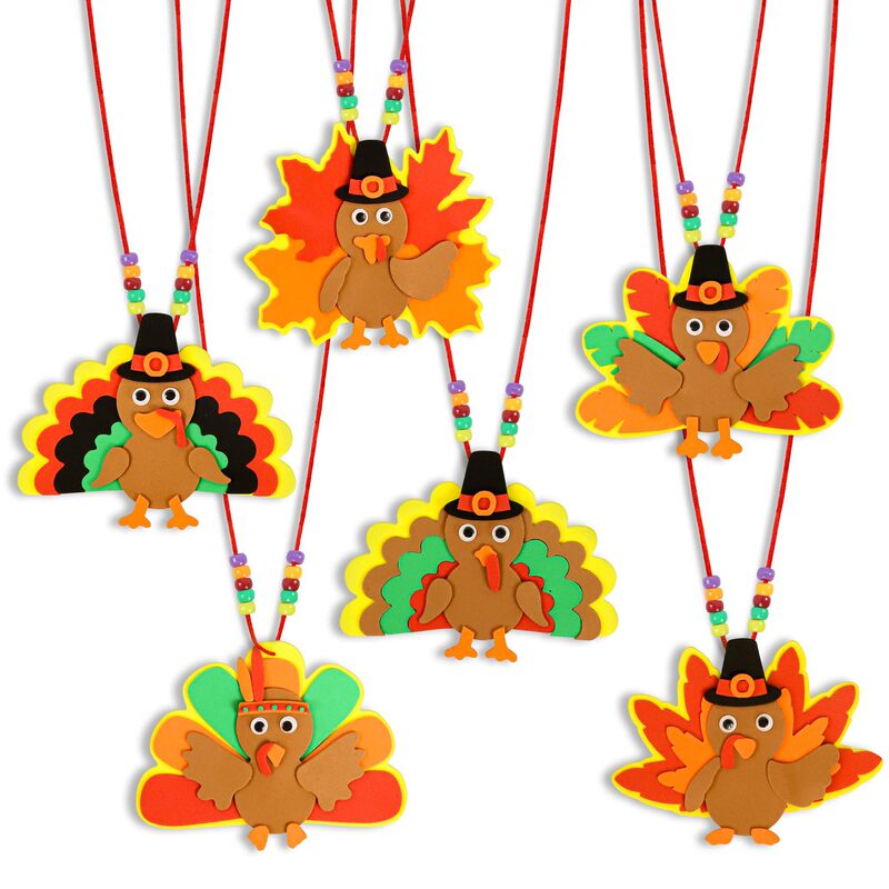 Amazon Cross-Border Best-Selling Kidsren's Autum Activities Thanksgiving Party Crafts Turkey Handmade DIY String Necklace Amazon Cross-Border Best-Selling Kidsren's Autum Activities Thanksgiving Party Crafts Turkey Handmade DIY String Necklace