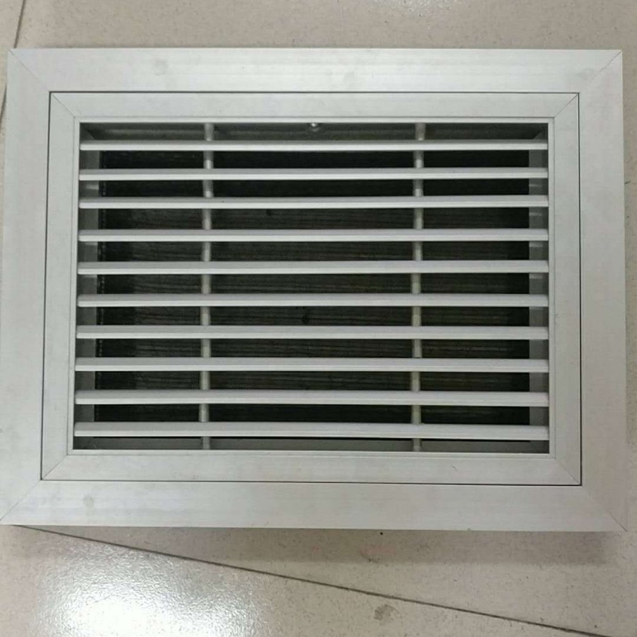 天润15年供应铝合金喷塑回风排风口手调可开百叶单双层阻尼风口厂