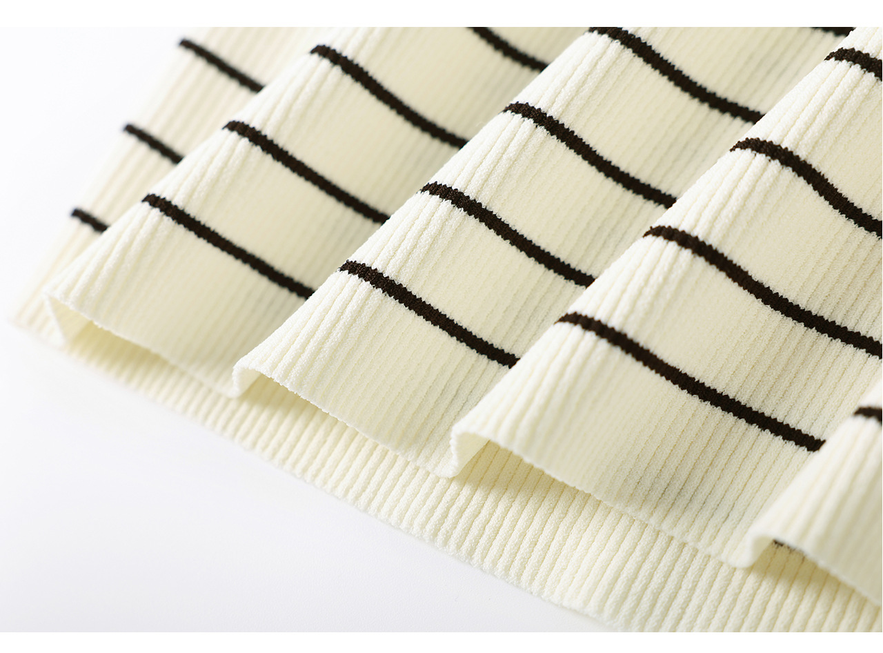 Áo vest dệt kim sợi tơ tằm cổ tròn tay ngắn mùa hè — màu đen chi tiết 27