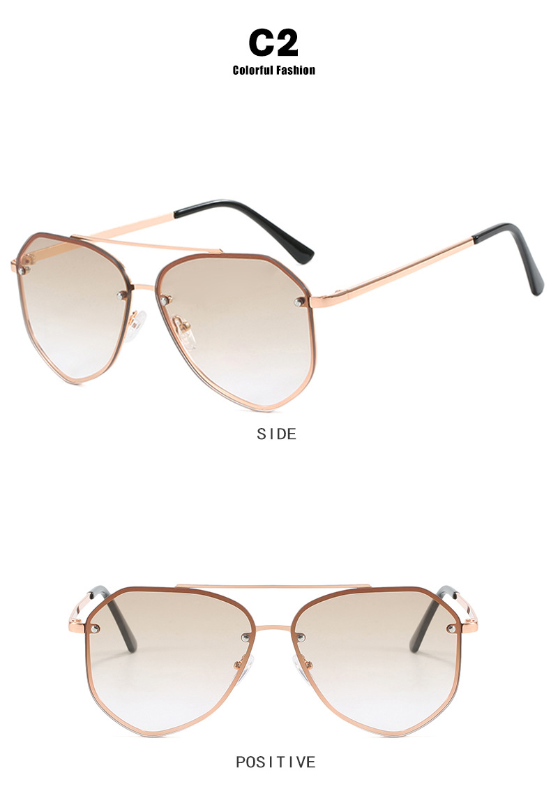 60g Weight Frameless Glasses Structure Sunglasses Classification PC, UV400 Protection Lens Material toad glasses Glasses Style Travel, Fishing, Sun protection Occasion Solid Color Pattern All Seasons Season Women's Gender Personality, Punk, Street Style Personality Punk Street Solid Color PC UV400 Protection Toad Glasses Frameless Women's Sunglasses 5