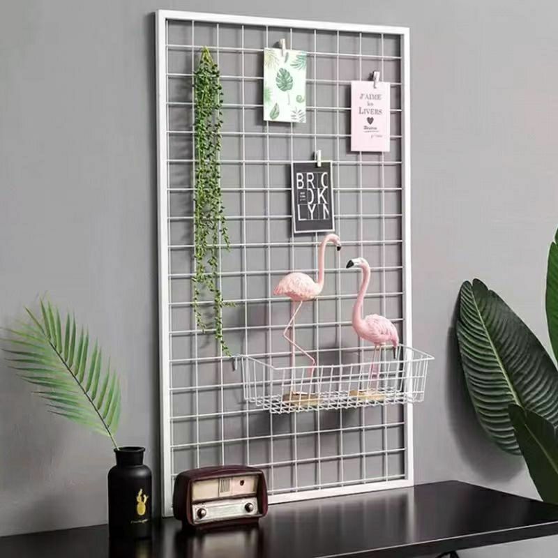 Rejilla de almacenamiento cuadrada - Para colgar en pared sin perforar, ideal para tiendas, puestos y centros comerciales, decoración y organización image 6
