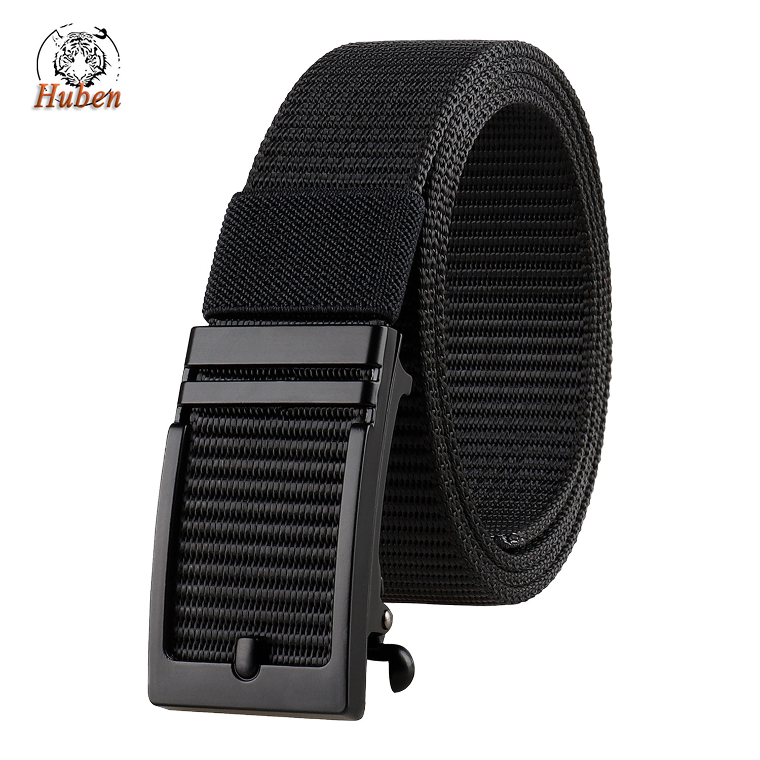 Cinturón para hombre Hebilla automática de aleación sin dientes Cinturón de nailon grueso Cinturón táctico Cinturón para hombre de moda de negocios