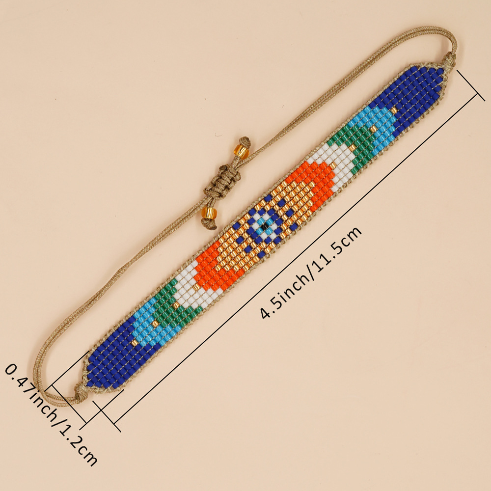 1 Piece Quantity 1 Piece Bohemian Color Block Seed Bead Handmade Unisex Bracelets