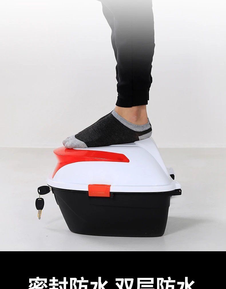 Motorcycle Tail Box Trunk Extra Large Universal Electric Vehicle Thickened Storage Box Large Capacity Battery Car Rear Tail Box