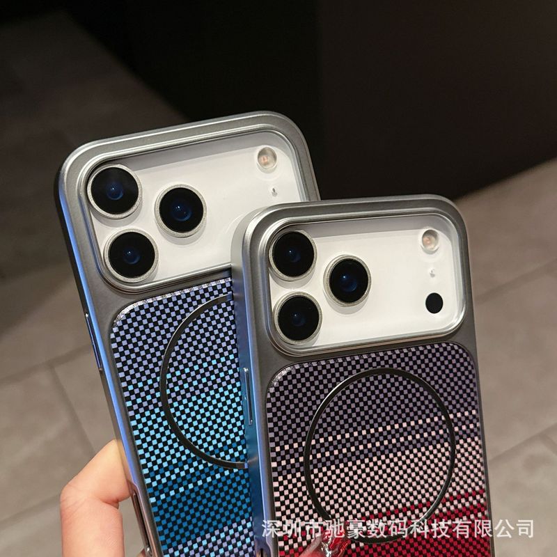 跨境 适用 苹果17IR手机壳 iPhone17promax凯夫拉纹碳纤维纹16Pro|undefined