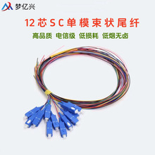 12芯SC束状尾纤 光纤跳线sc电信级束状尾纤 12芯尾纤12色方口单模