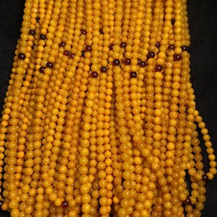 Songgang Factory Source Amber Beeswax Wholesale Old Beeswax 108 Buddha Beads Bracelet Necklace Live Welfare Event
