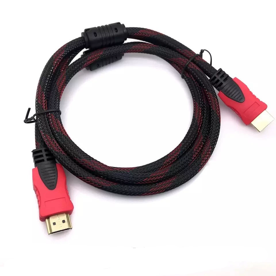 Красная черная сеть HDMI-кабель оптовая версия 1.4 золотой - подключение HDMI HD компьютерный дисплей ТВ кабель