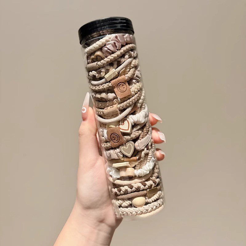 Corda de cabello gruesa de alta elasticidad para mujeres no lastiman el cabello anillo de cabello de alta cola de caballo banda de goma de cabello para adultos