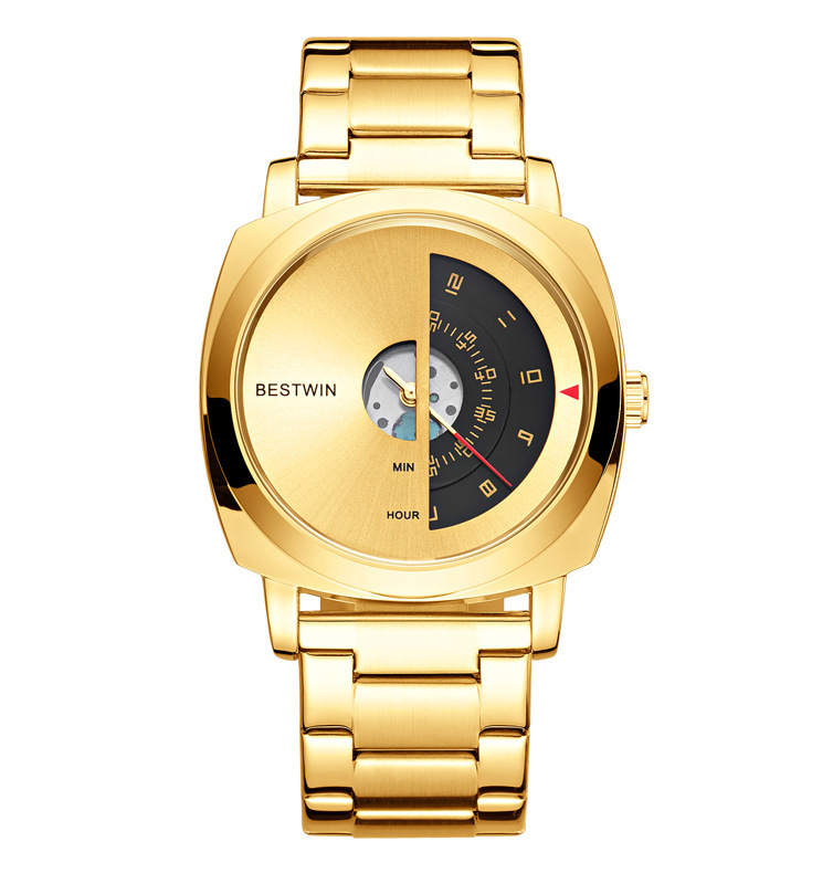 Orologio da uomo in lega con fotocamera reflex, fibbia pieghevole, design alla moda e lancette personalizzate._voghion.com