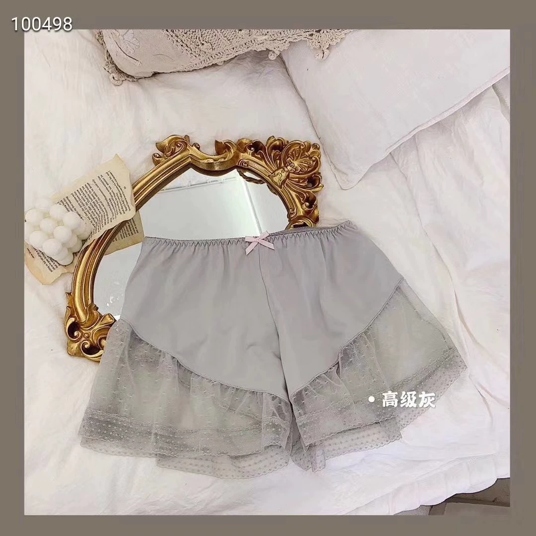 Summer white silk lace protective underware, safe trousers, leggings