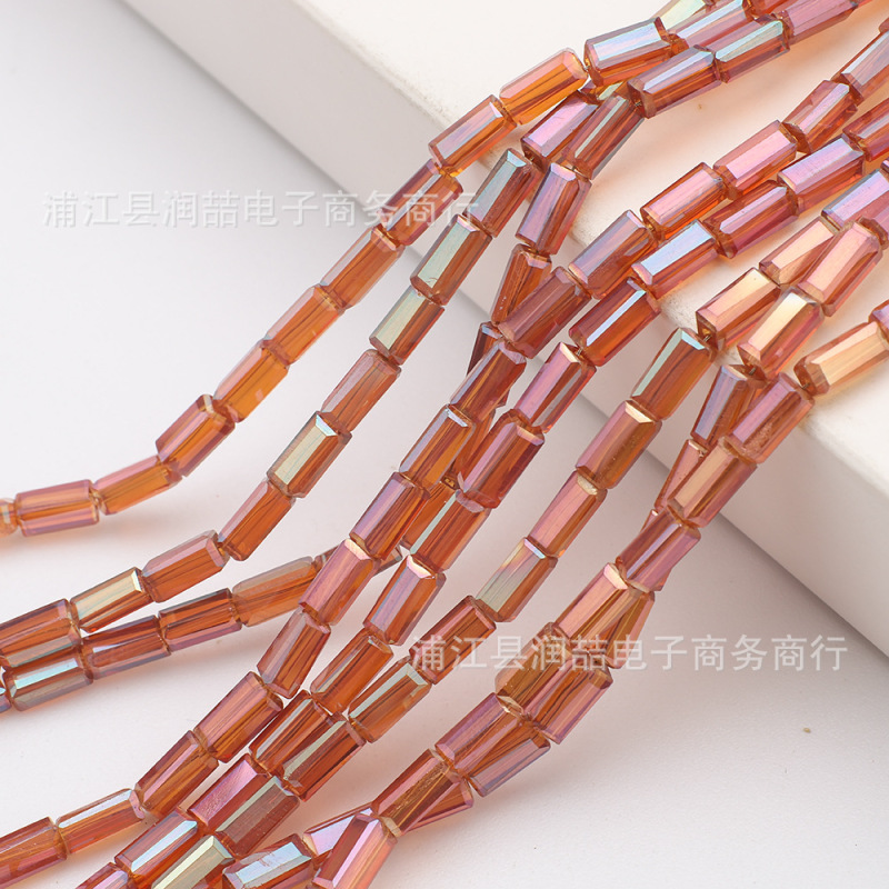 カットクリスタルガラス長方形ビーズDIYジュエリーアクセサリーネックレスイヤリングヘアアクセサリー衣料品アクセサリービーズクリスタルビーズ|undefined