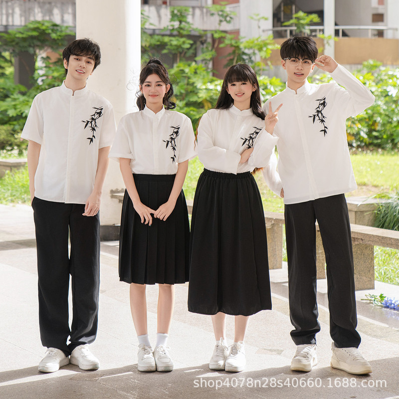 国风中式初高中大学生汉服诗歌朗诵合唱运动会演出服朗诵毕业班服|undefined
