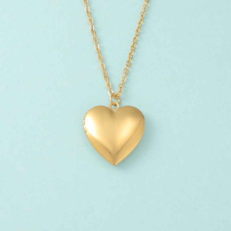 Holiday, Outdoor, Daily Occasion Wholesale Jewelry Basic Modern Style Classic Style Heart Shape 304 Stainless Steel Plating Pendant Necklace