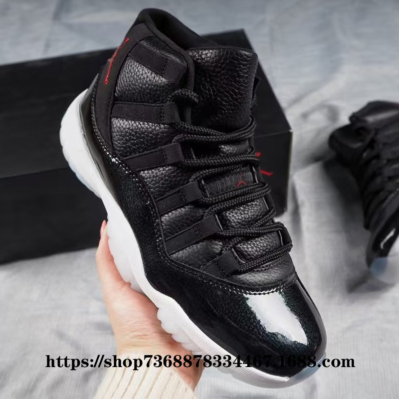 Zapatos Putian Pure original AJ11 ts zapatillas de deporte de gancho para hombres y mujeres marca compartida de alto nivel Big Demon King primera capa de cuero Kanghead baloncesto