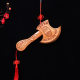 Peach Wood axe moving home blessing hanging wood carving crafts for wedding sitting blessing peach axe wholesale