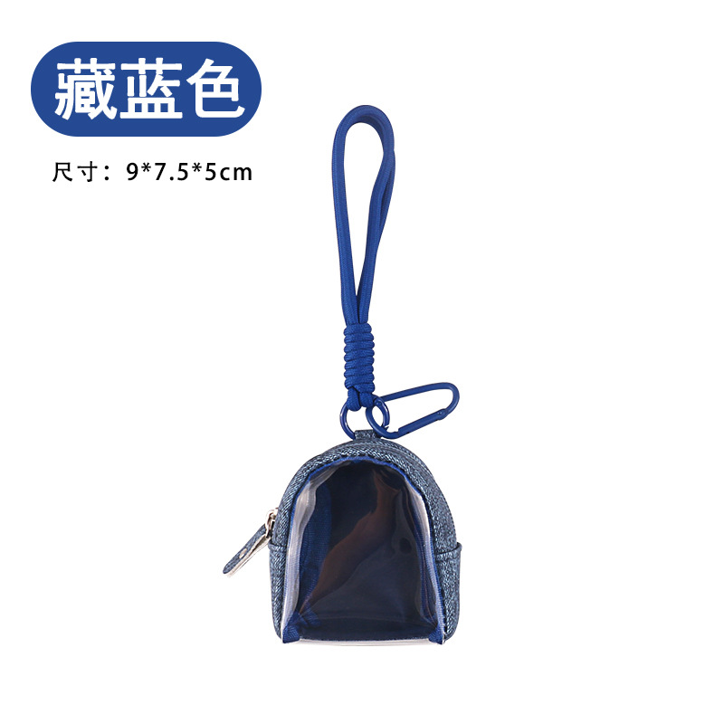 Nuevo tipo de bolso de bar transparente mini bolso de cambio de lona auriculares Bluetooth monedas bolso pequeño bolso de bar de grano bolso colgante
