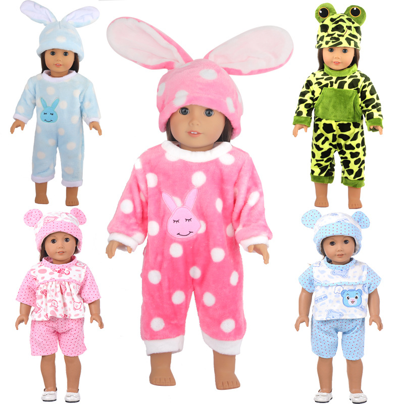 18 pulgadas American Girl muñeca pijamas 43cm xiafu muñeca ropa traje muñeca lindo camisón Pijamas