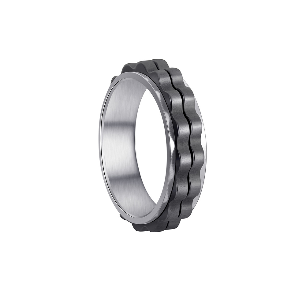 Simple Style Printing Titanium Steel Plating Rings display picture 14