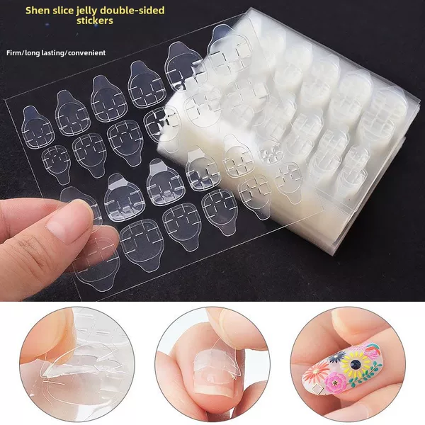 Nail Jelly Glue Strong Adhesive Waterproof Fake Nails Nail Tips Wholesale 12-Piece Set Wearable Nail Jelly Glue