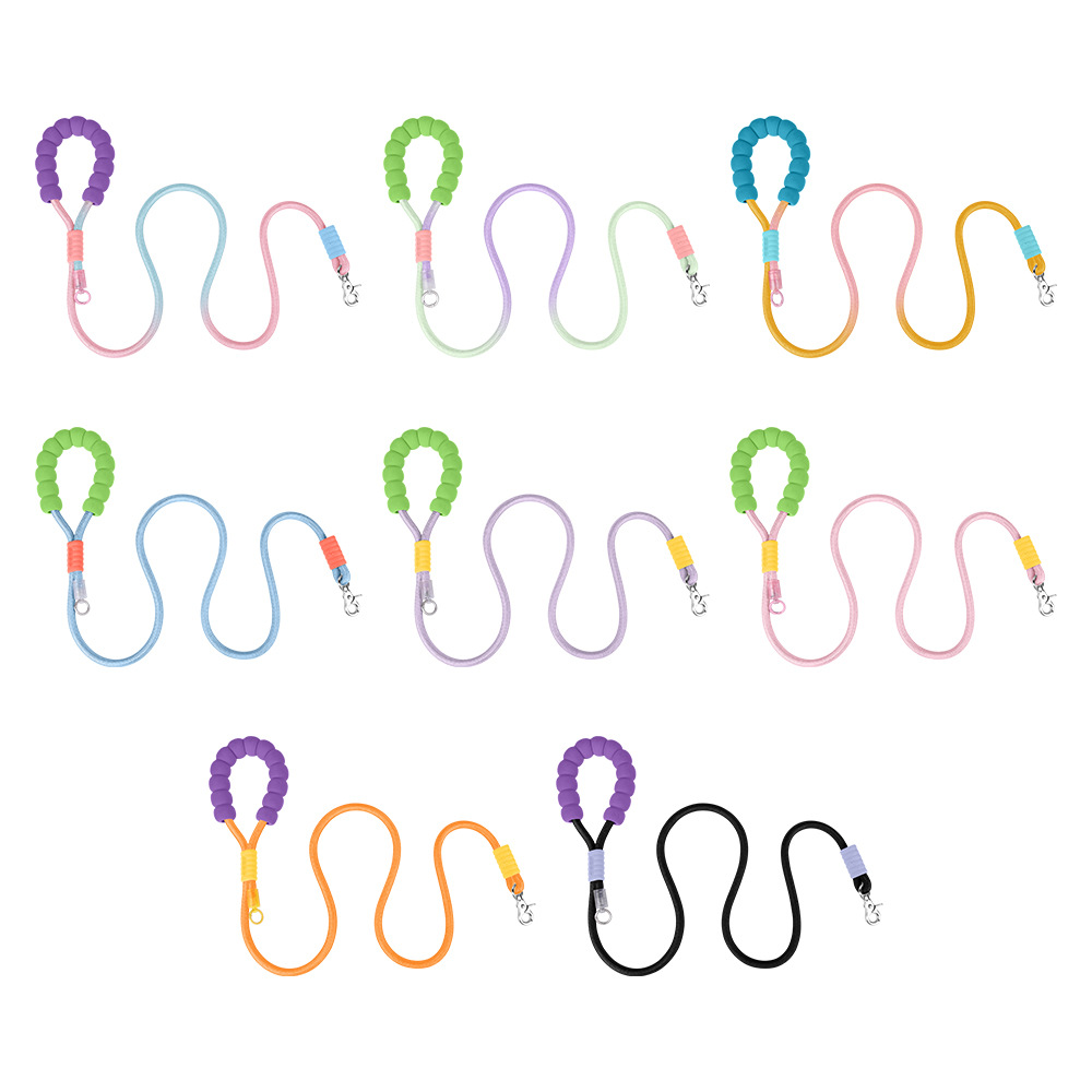 Cuerdas de tracción de dopamina de color se pueden colgar bolsas de mierda de perro cómodas espuma agarre cuerda de perro de montaña resistente al desgaste para caminar cuerda de perro