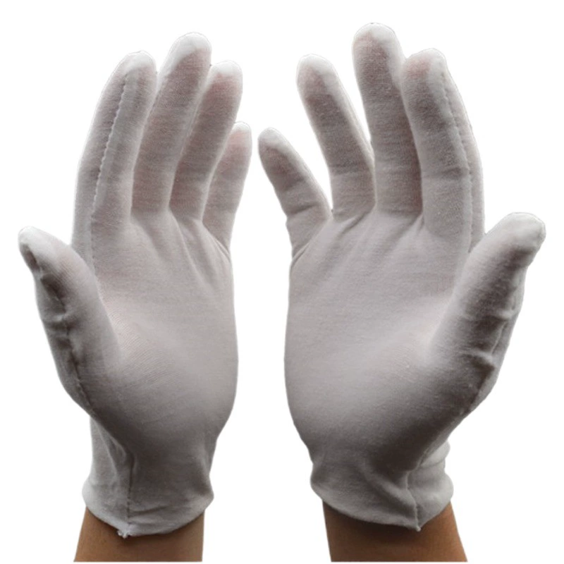 Белые перчатки Wenwan из чистого хлопка износостойкие хлопчатобумажные перчатки из Джерси по охране труда утолщенные белые хлопчатобумажные перчатки оптом