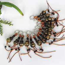 新款天然牛角生肖葫芦钥匙扣十二生肖钥匙圈小挂件装饰品摆摊批发