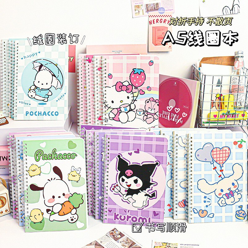 Cartoon Spiral Notebook Cute Creative A5 Loose-Leaf Notebook Stationery Wholesale High-Value Student Lined Diary Notebook