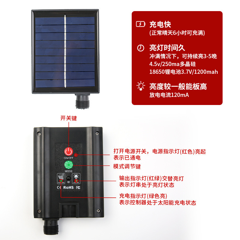 Amazon control remoto LED cuero cadena luz impermeable al aire libre baja tensión patio fiesta Decoración LED luz solar cadena