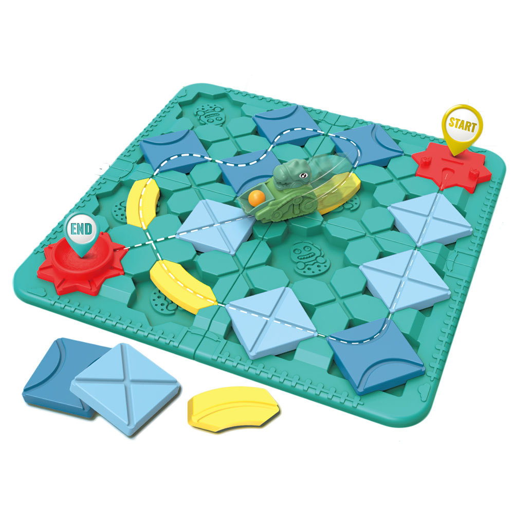 Educación Temprana DE LOS NIÑOS inteligencia DIY montado dinosaurio carretera construcción pista laberinto juguete ciencia y educación tallo Tire hacia atrás 118 pasar