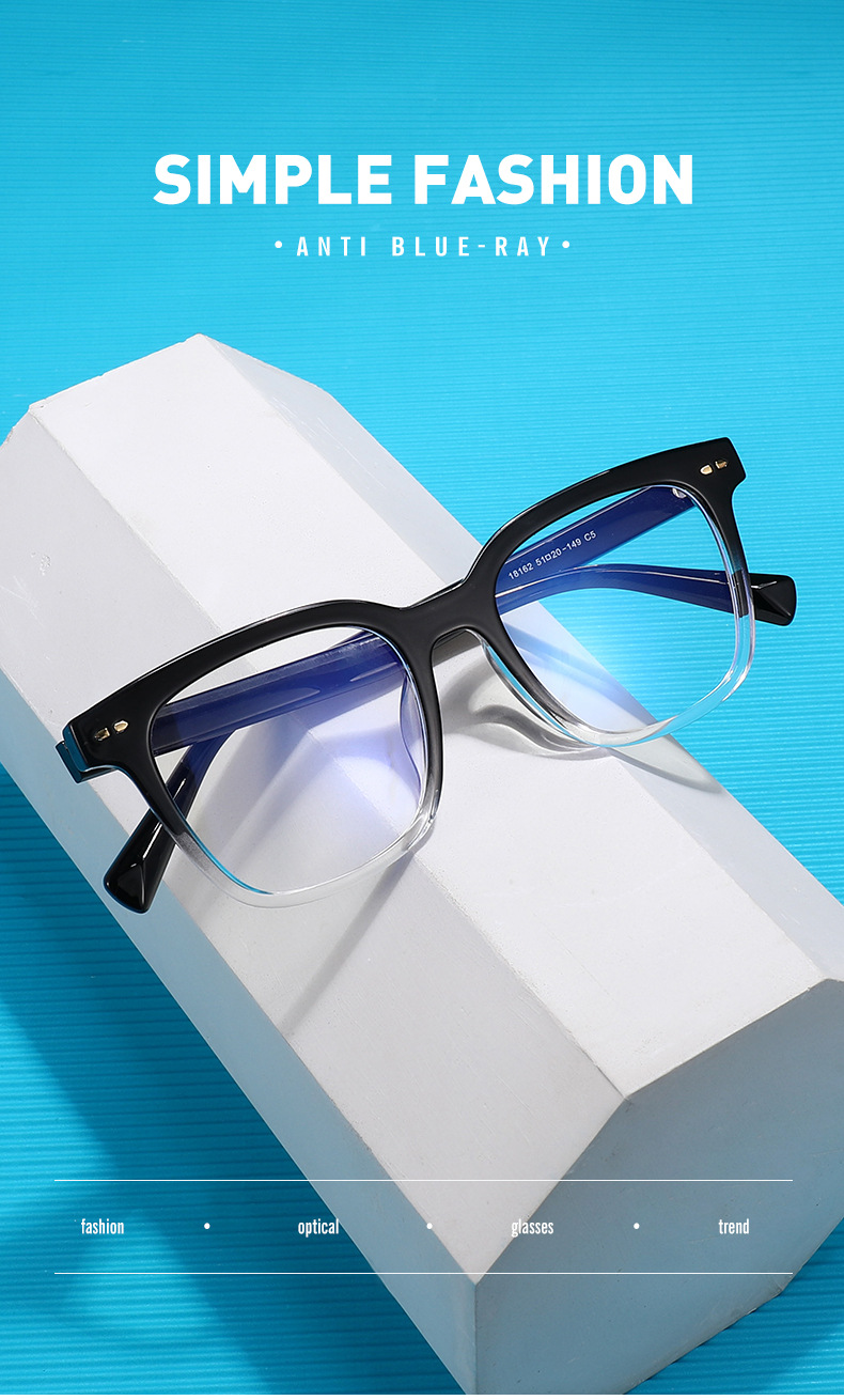 2022新款成人光学眼镜时尚舒适男女通用全框架防蓝光眼镜KY18162详情3