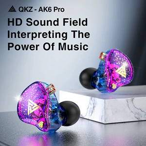 QKZ AK6 Pro гарнитура Hifi Fever Heavy Subwoofer кабель мобильный телефон компьютер Cross -Bordder Hearset
