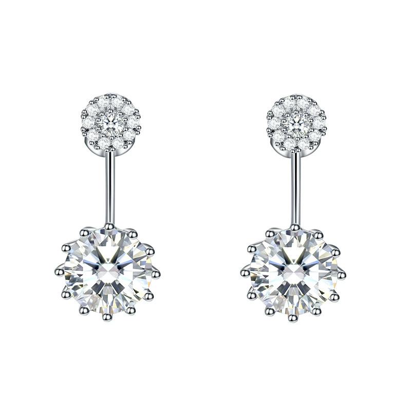 Trend earrings, design with bow, silver 925 sample, wish