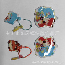 卡通双面海绵挂件定做工厂广告便携可爱反光手机擦吊饰可印LOGO