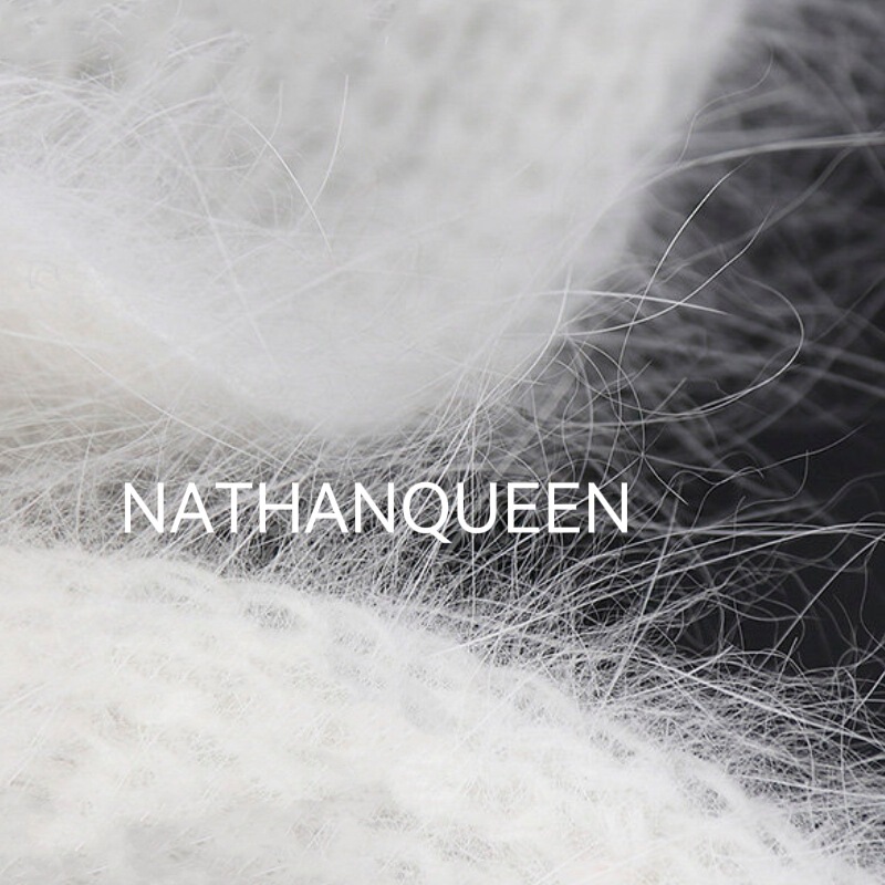 In-Stock 16Nm/1 Rabbit Fur Piece Dyed White Series 80% Angora Rabbit Fur 20% Nylon (Long Mink Style)