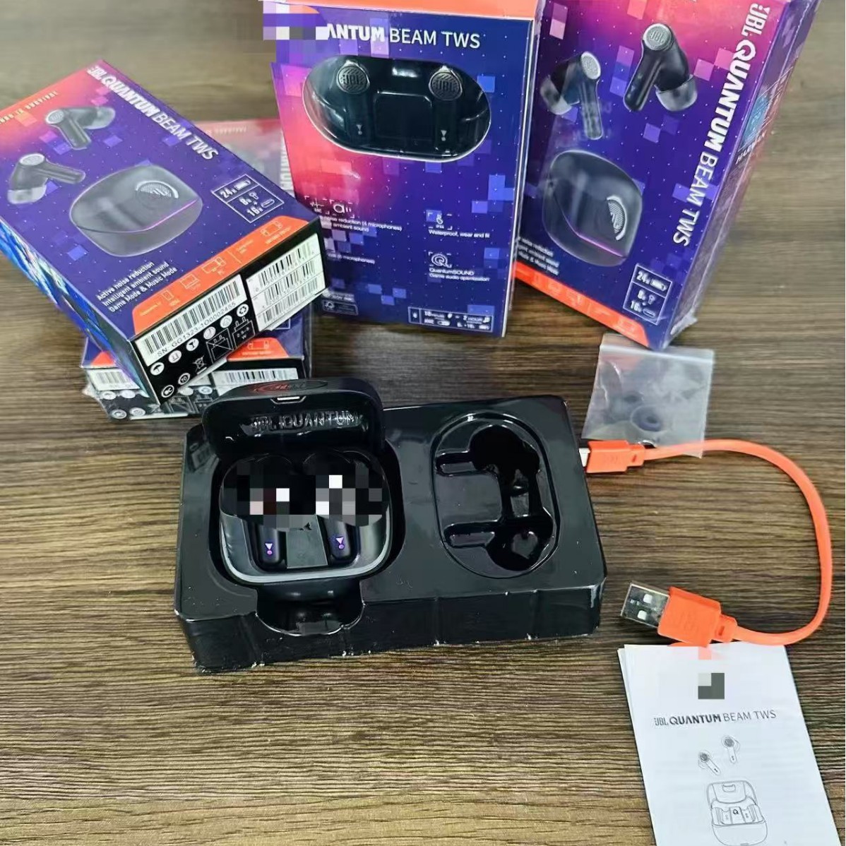 Nuevos auriculares Bluetooth QUANTUM BEAM TWS con reducción activa de ruido en el oído para juegos inalámbricos verdaderos de larga duración